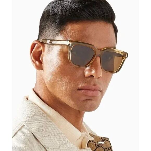 NEW Gucci Sunglasses GG1523S 004 Yellow Brown Men Authentic - Picture 2 of 12